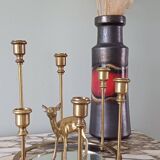 Brass ring candlestick
