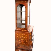 Small Dutch display cabinet in floral marquetry.
