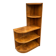 Art Deco corner shelf in French walnut, 1950.