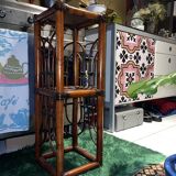 Polynesia handcrafted bamboo shelf/bookcase/side cabinet — vintage TBE