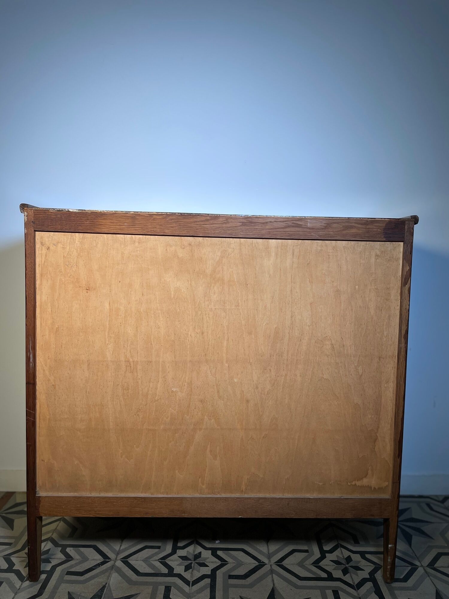 Antique chest of drawers 4 drawers, compass feet, 1960s