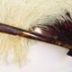 Large EVENTAIL in ostrich feather and scaled frame, nineteenth