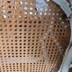 Chair / armchair cannage and wood painted shaby vintage