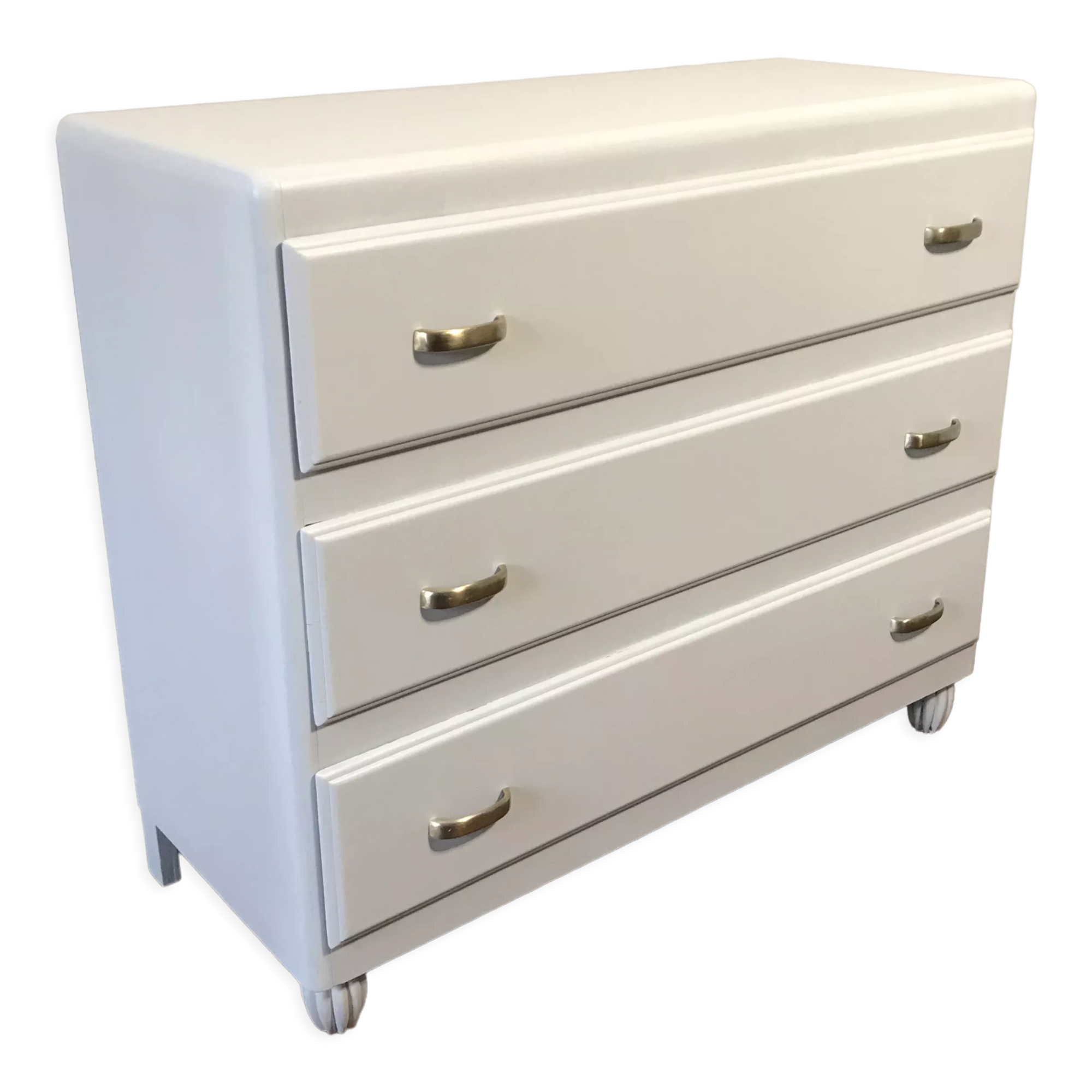 Chest of drawers 3 drawers vintage 1950 color chalk