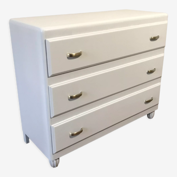 Chest of drawers 3 drawers vintage 1950 color chalk