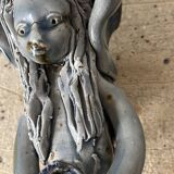 Anthropomorphic ceramic candlestick