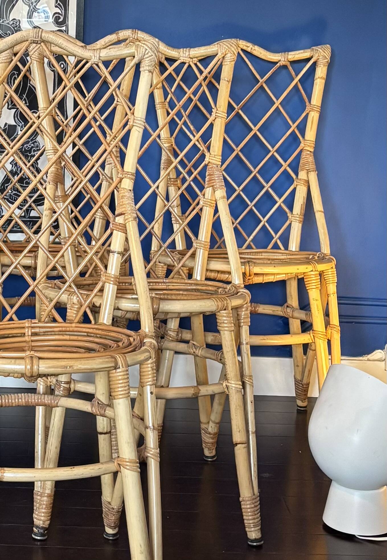 6 bamboo chairs from the 1960s