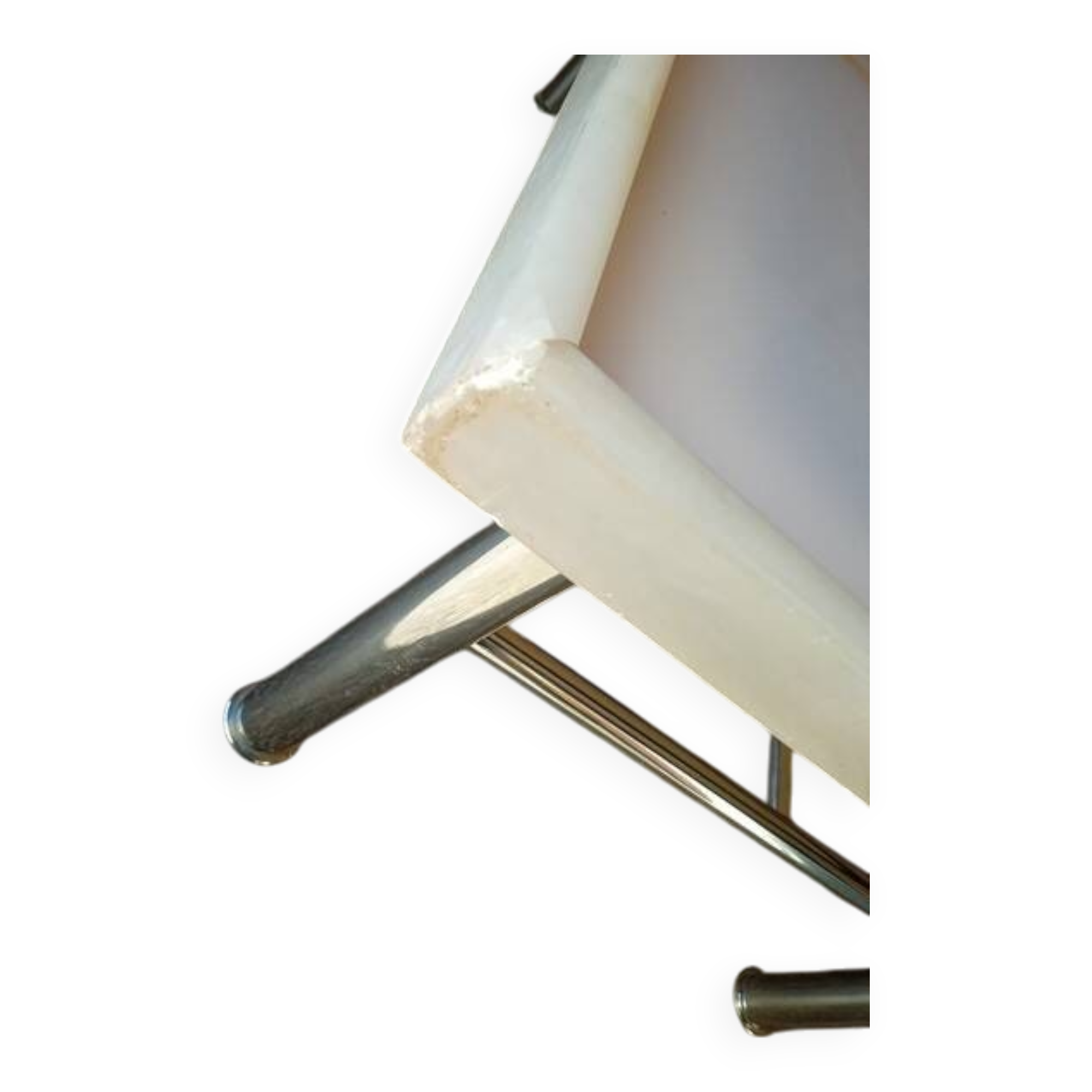 chrome metal and onyx marble coffee table, 1970s