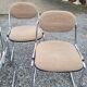 6 chaises de bureau vintage pied chromé dessus tissus