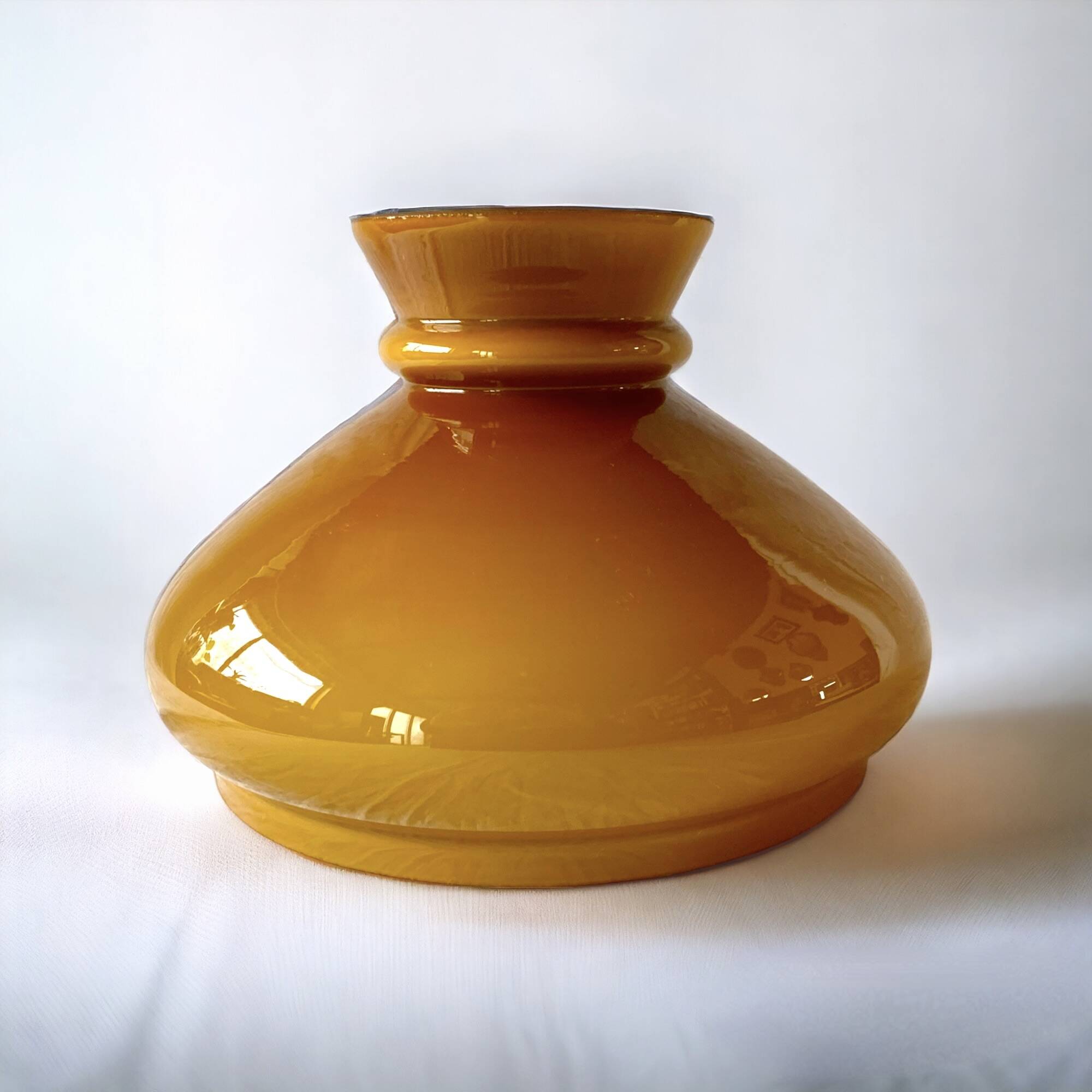 Vintage ochre opaline lampshade