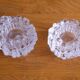 Pair of "polaris" glass candle holders by Goran Warff 1960