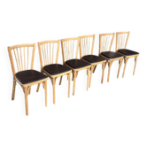 (Lot) 6 Chaises Bistrot Baumann Modèle 83(Restaurées)