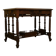 19th-century carved walnut desk with a leather top.