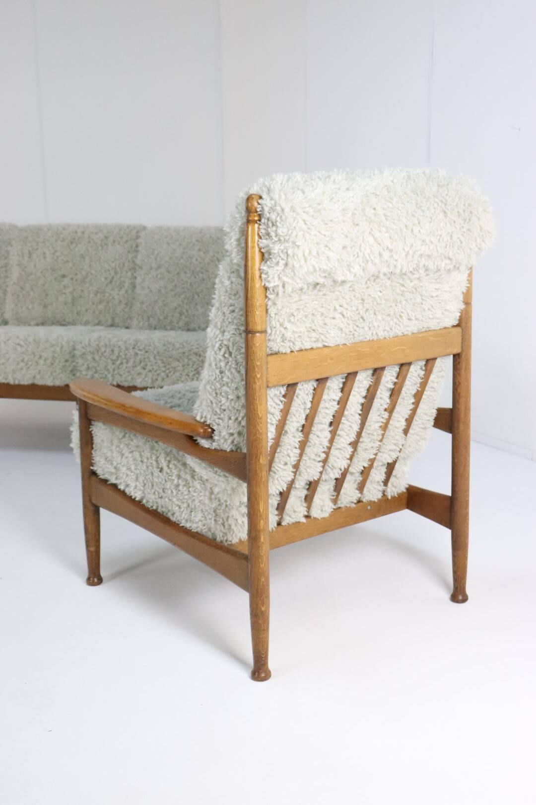 Set van designer bank + 2 fauteuils 'Sliedrecht' - opnieuw bekleed