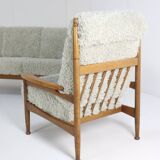 Set van designer bank + 2 fauteuils 'Sliedrecht' - opnieuw bekleed