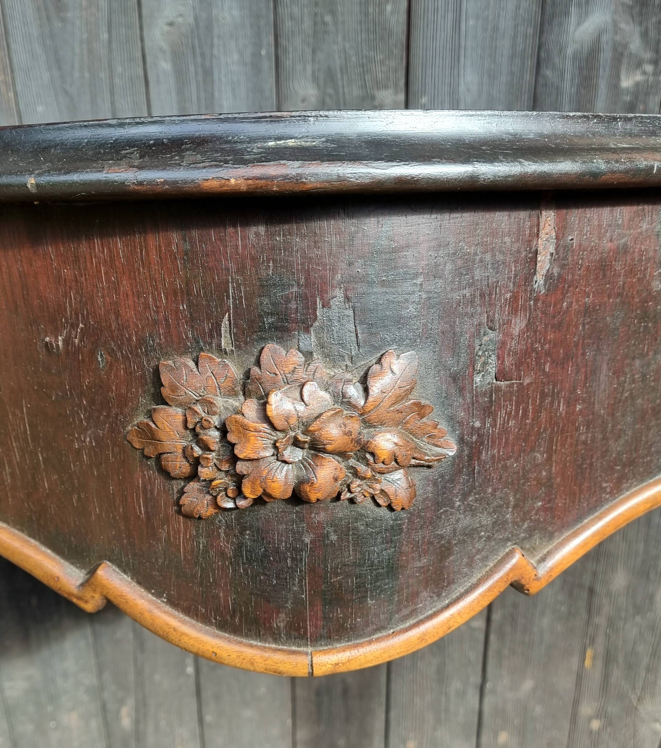 Late 19th century wall-mounted wooden console