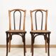 Paire de chaises bistrot JJ. Kohn en bois courbé