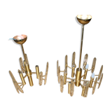 Pair of hanging lamp from Sciolari 1970