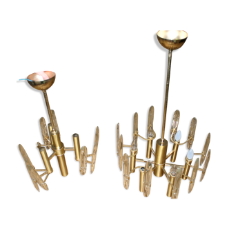 Pair of hanging lamp from Sciolari 1970