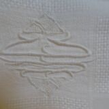 Tablecloth and its 12 monogrammed linen towels