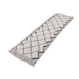 Berber corridor carpet black diamond 85x300 cm