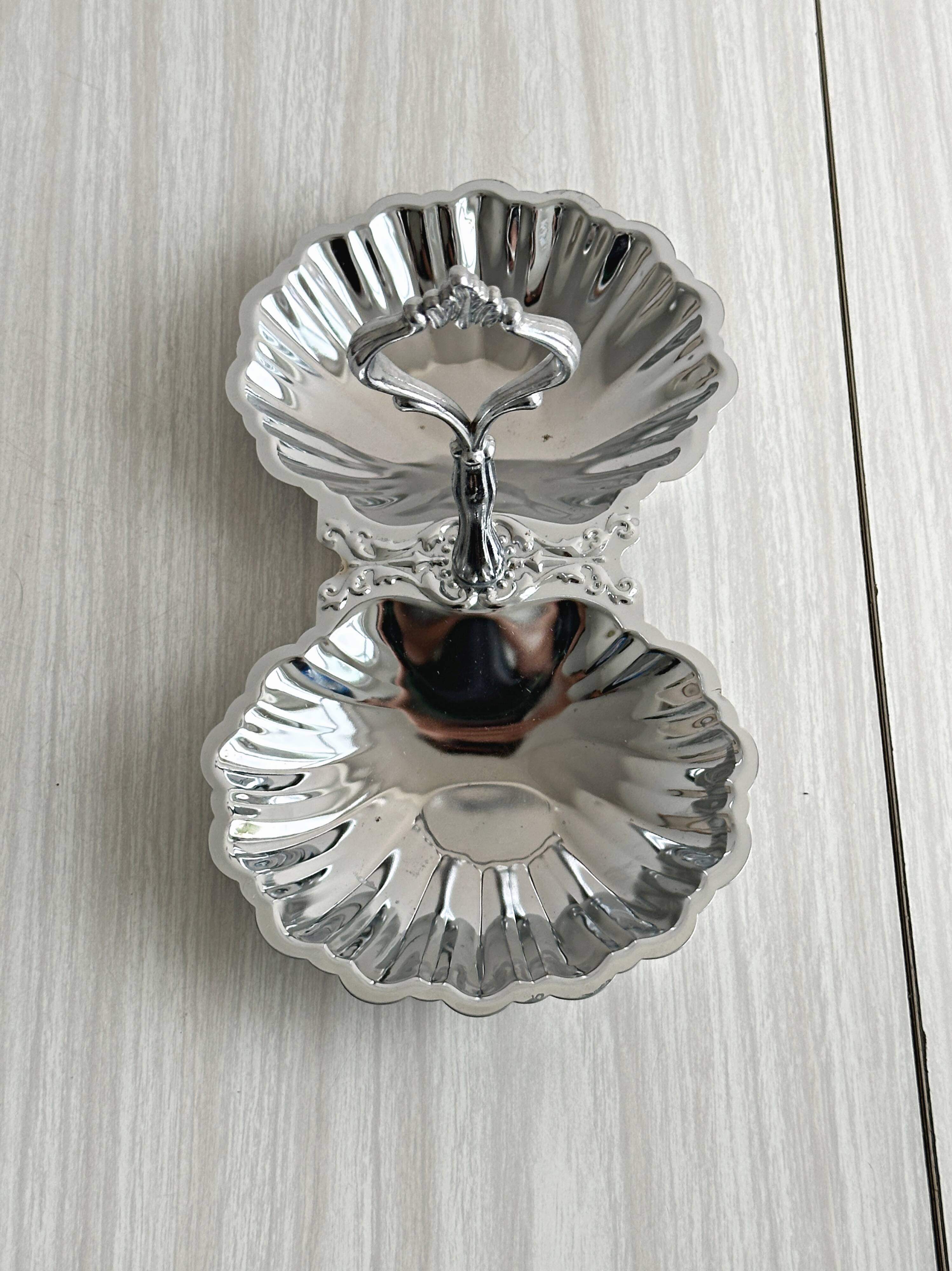 Lightweight metal double compartment plate