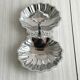 Lightweight metal double compartment plate
