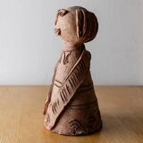 Vintage terracotta ceramic sculpture from the 1960s.