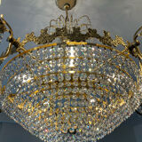Waterfall chandelier with crystal tassels