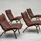 1970s, Danish loungechair by Farstrup, leather, canvas, bent wood.