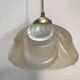 Old glass hanging moulded shape flowers 70 vintage years