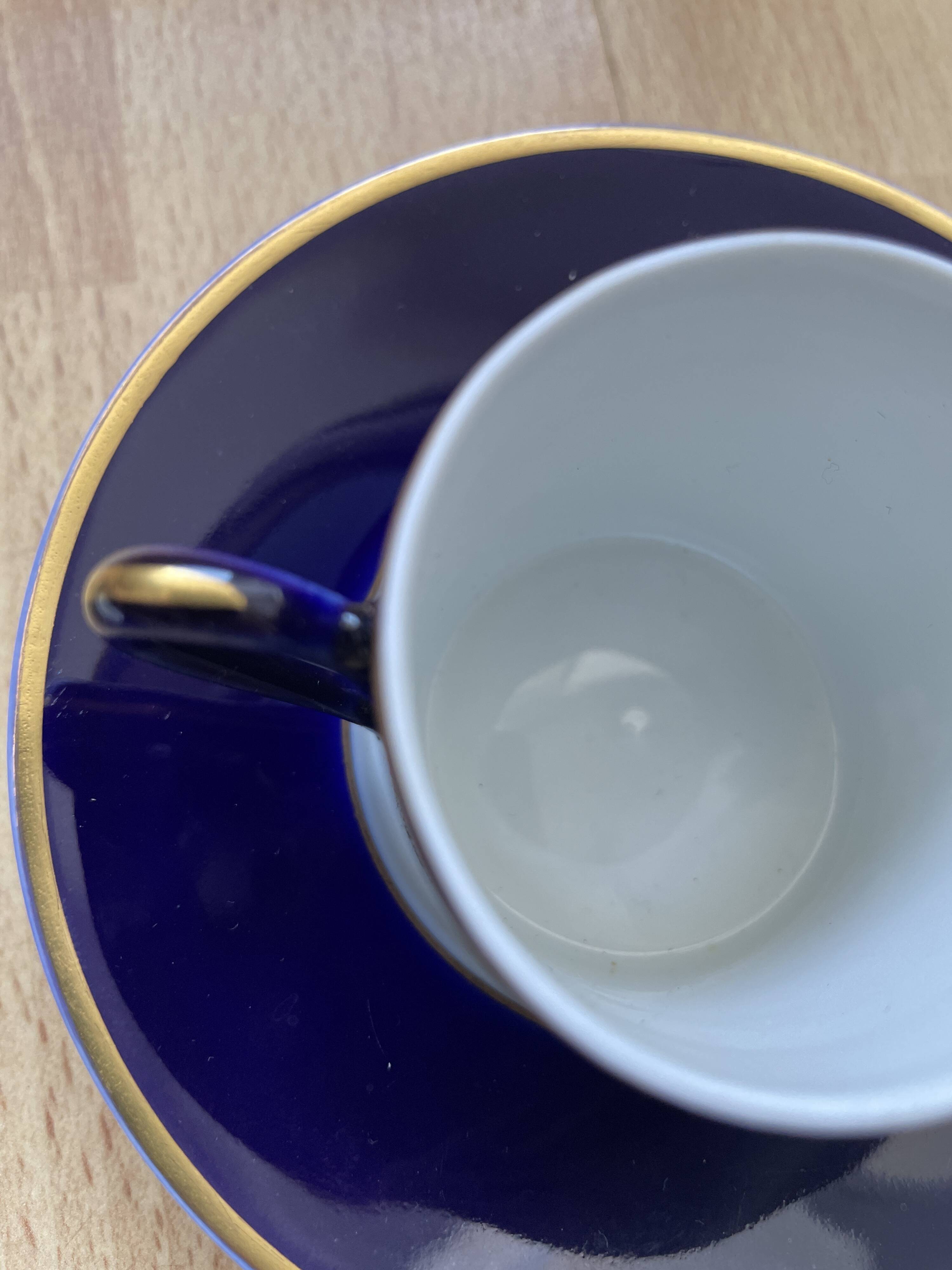 Tasses à café en porcelaine de Limoges
