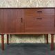 60s 70s teak sideboard Credenza cabinet Danish Modern Design Denmark 70s