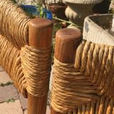 Lot of 4 chairs Dordogne of Robert Sentou 1960