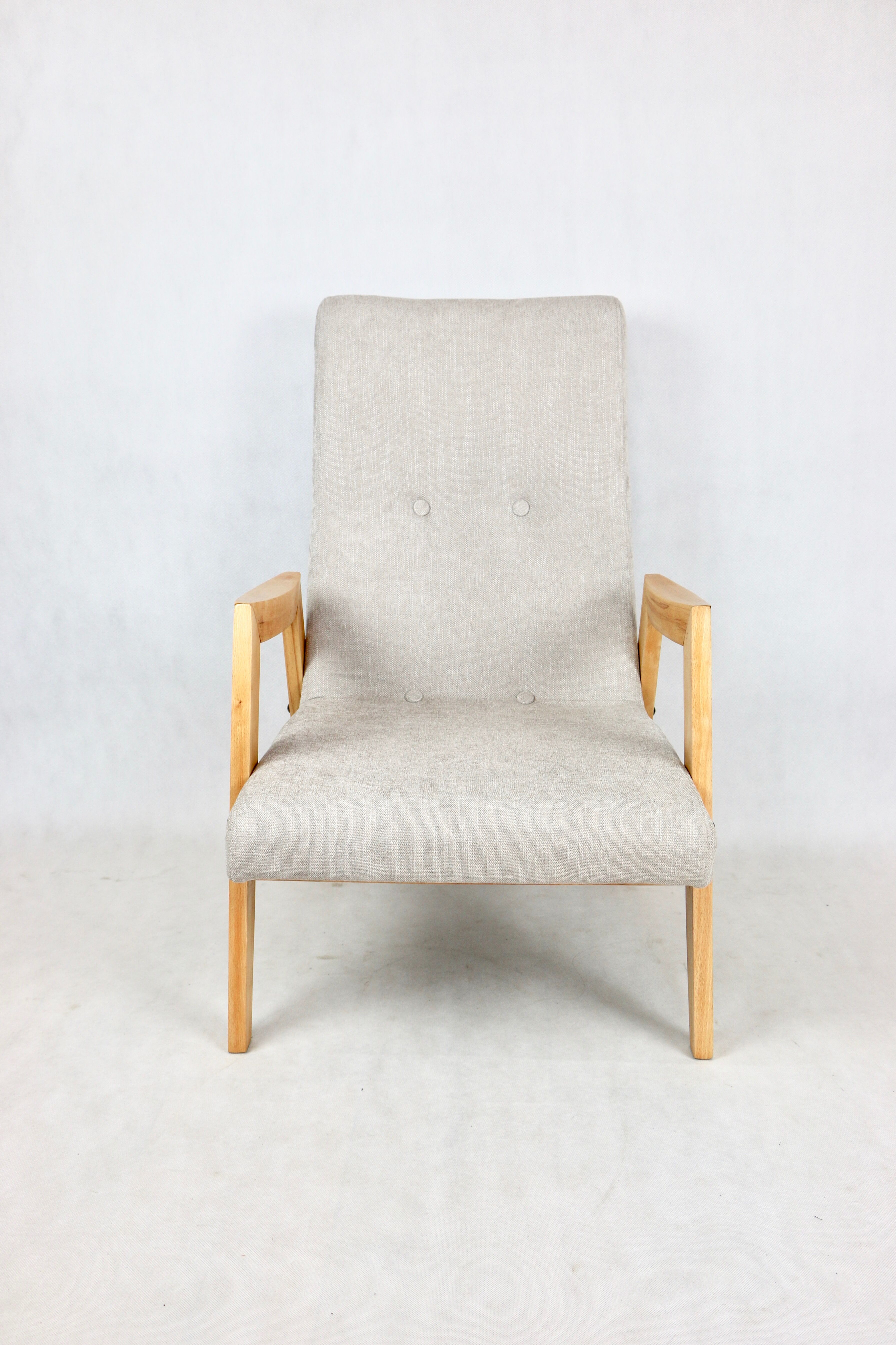 Beige danubio vintage design chair, 1970s