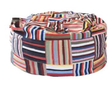 Multicolored jumbo boribori pouf