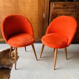 Set of 2 orange moumoute chairs