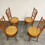 Set of 4 vintage bistro chairs, 1950s