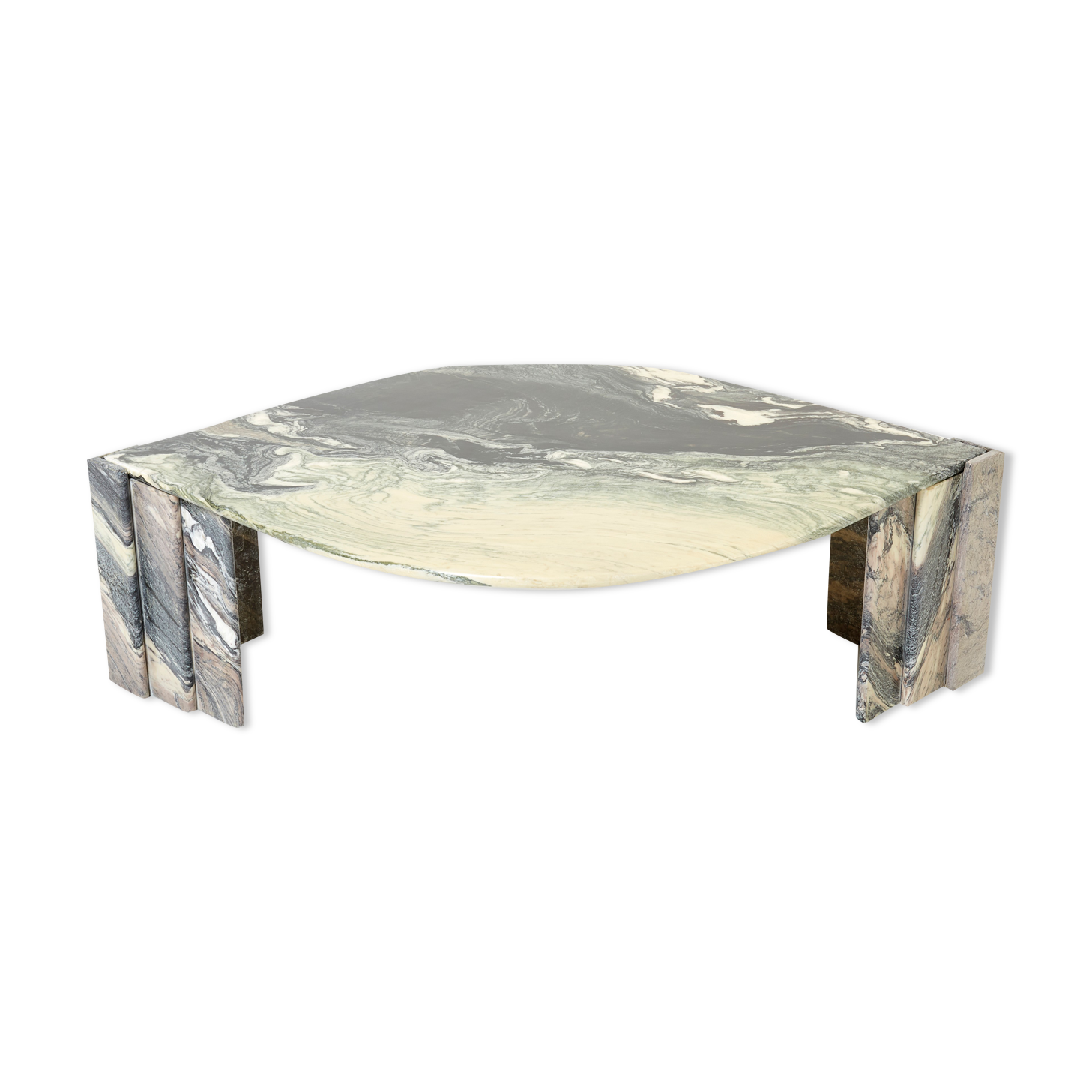 Sicilian marble eye coffee table circa 1970