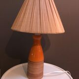 Corep wicker and ceramic table lamp
