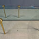 Brass and glass coffee table, 1970s