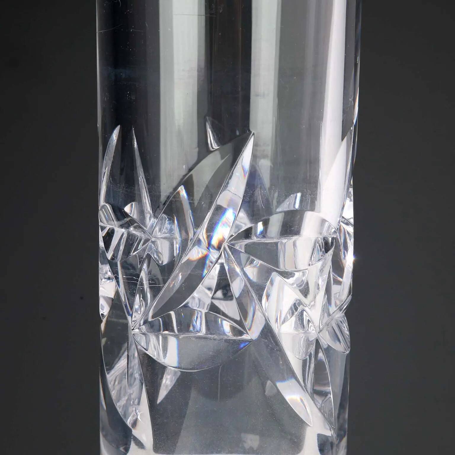 Vintage crystal vase from Sèvres, decorations France 20th century