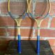 Pair of Vintage Tennis Rackets MAJESTIC Wood 1950s #D581