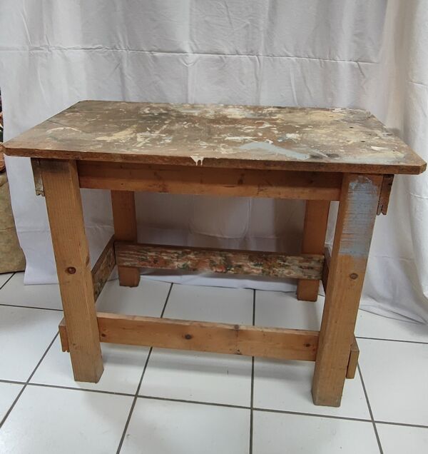 Établi en bois vintage