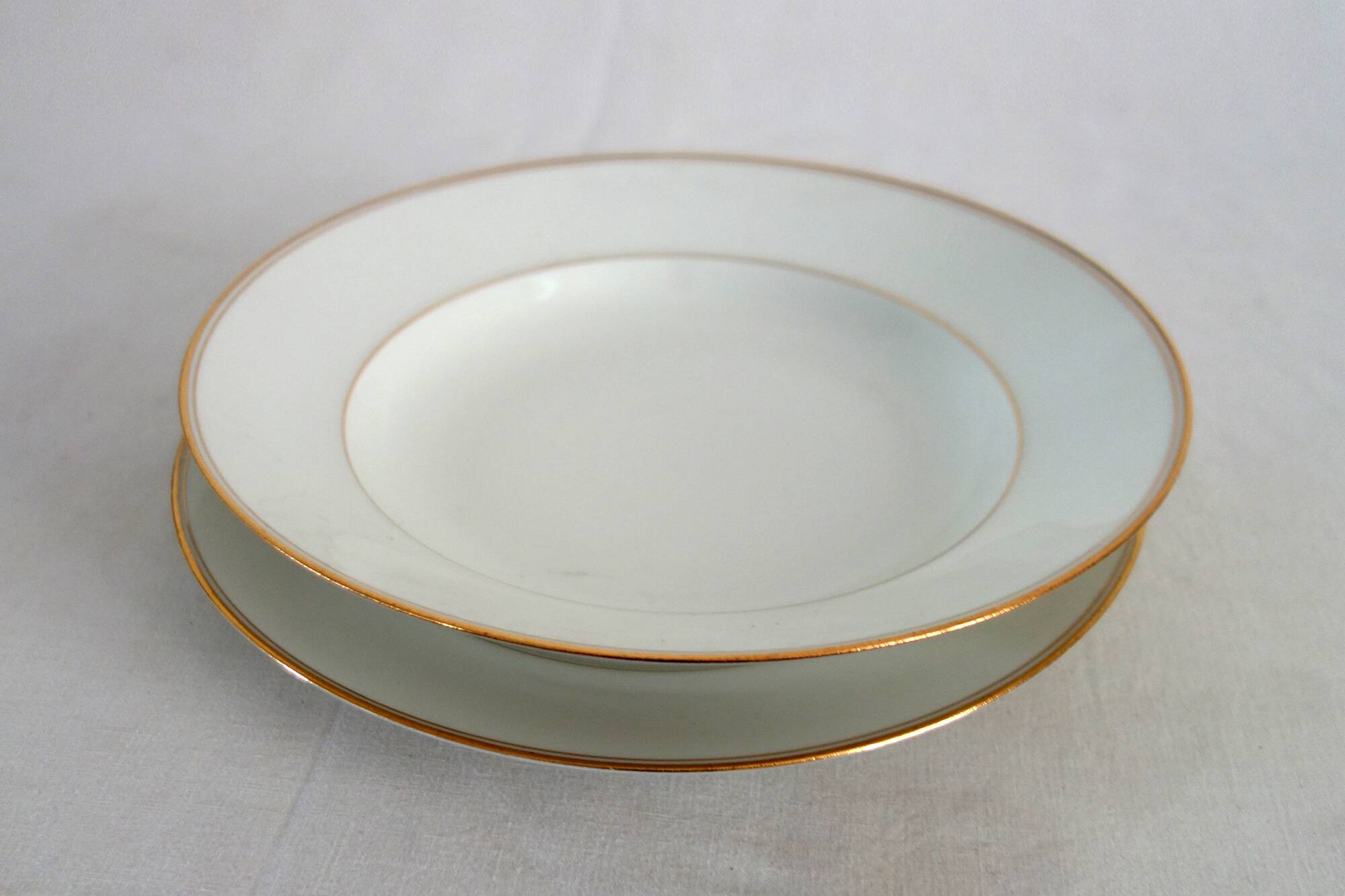 Set of 11 Limoges porcelain soup plates