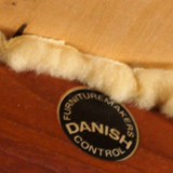 Danish retro 1960s wool teak tabout
