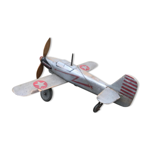 Avion jouet en bois vintage
