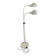 Lampadaire blanc sur pied avec bras rotatifs et abat-jours.
