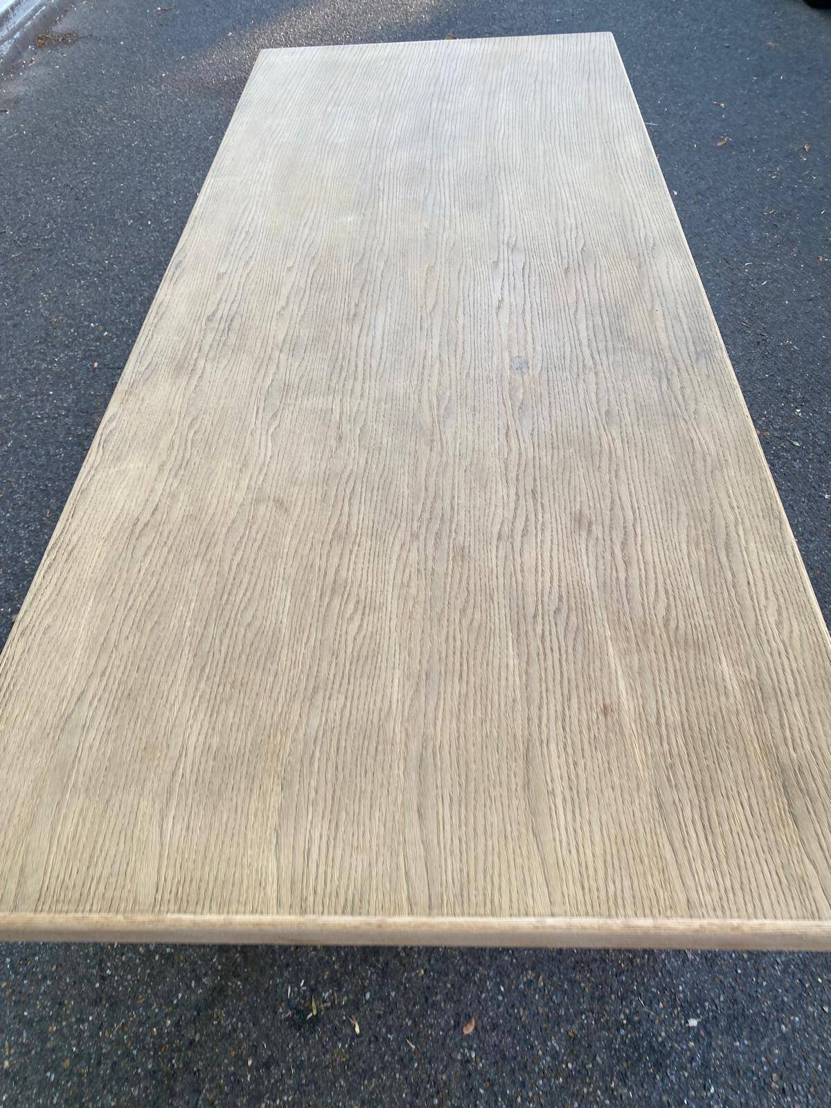 Table à manger de ferme décapée en chêne 1950 - 210cm