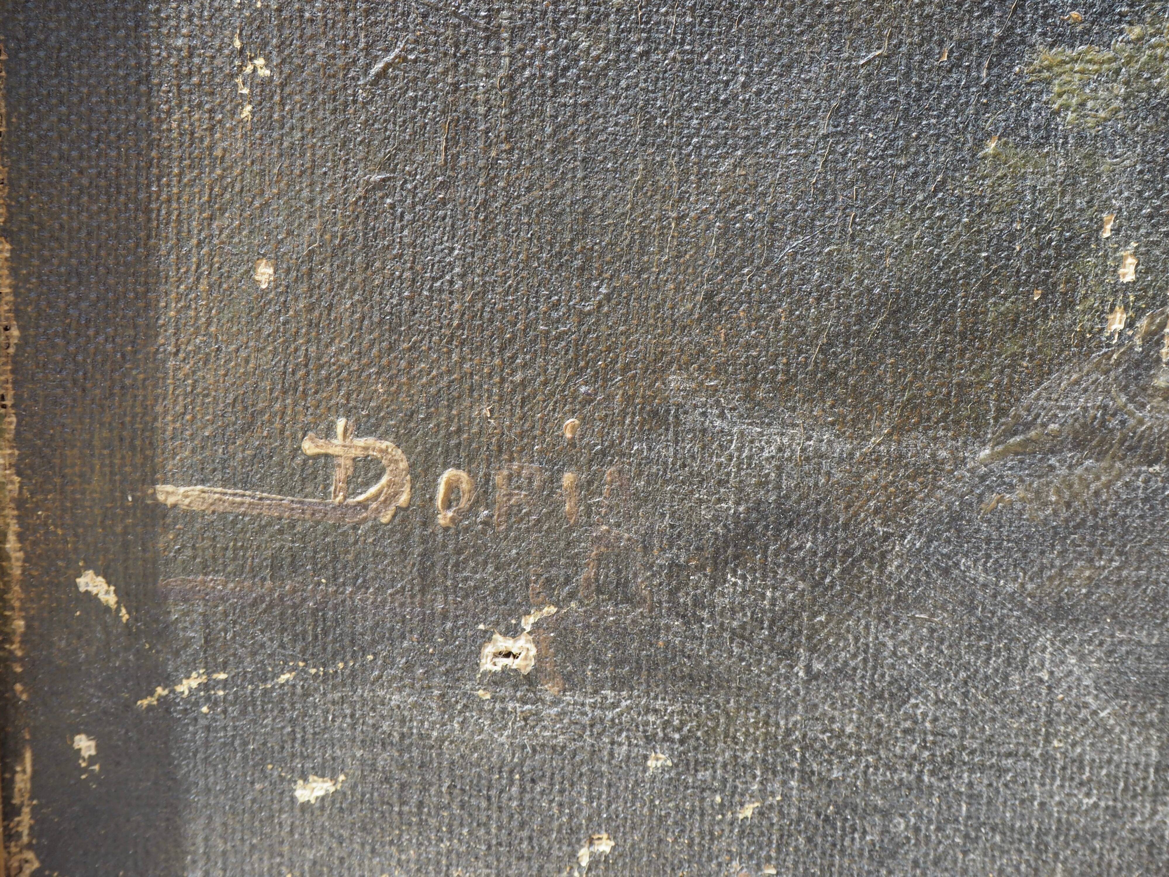 Pendants de scènes de chasse, huiles sur toile encadrées